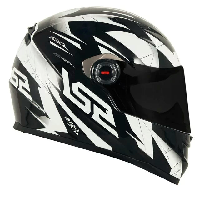 CAPACETE LS2 CLASSIC DRAZE BLACK/WHITE