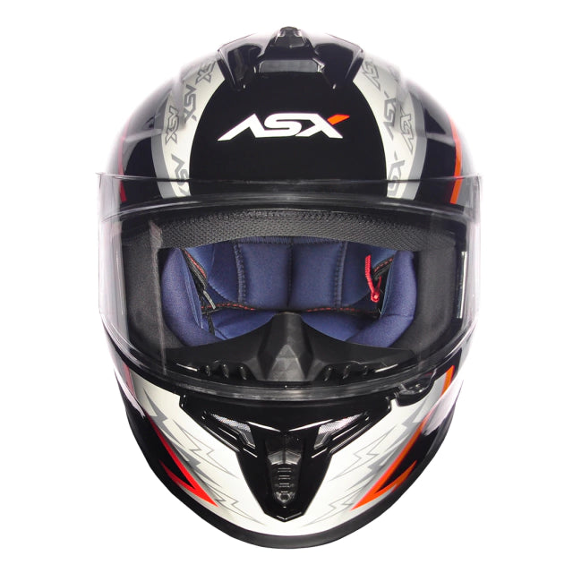 CAPACETE ASX DRAKEN THUNDER BRILHO PRETO/CINZA/VERMELHO