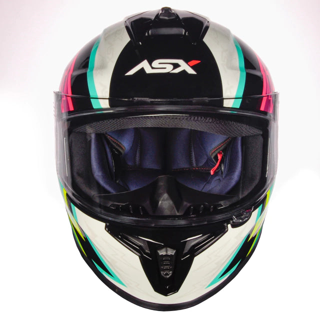 CAPACETE ASX DRAKEN THUNDER BRILHO PRETO/ROSA/TIFFANY