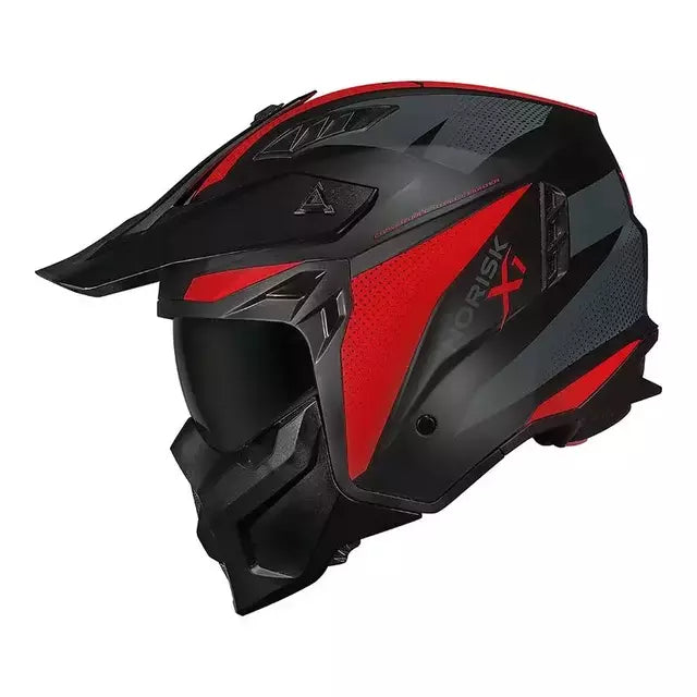 CAPACETE NORISK DARTH II X1 VERMELHO FOSCO