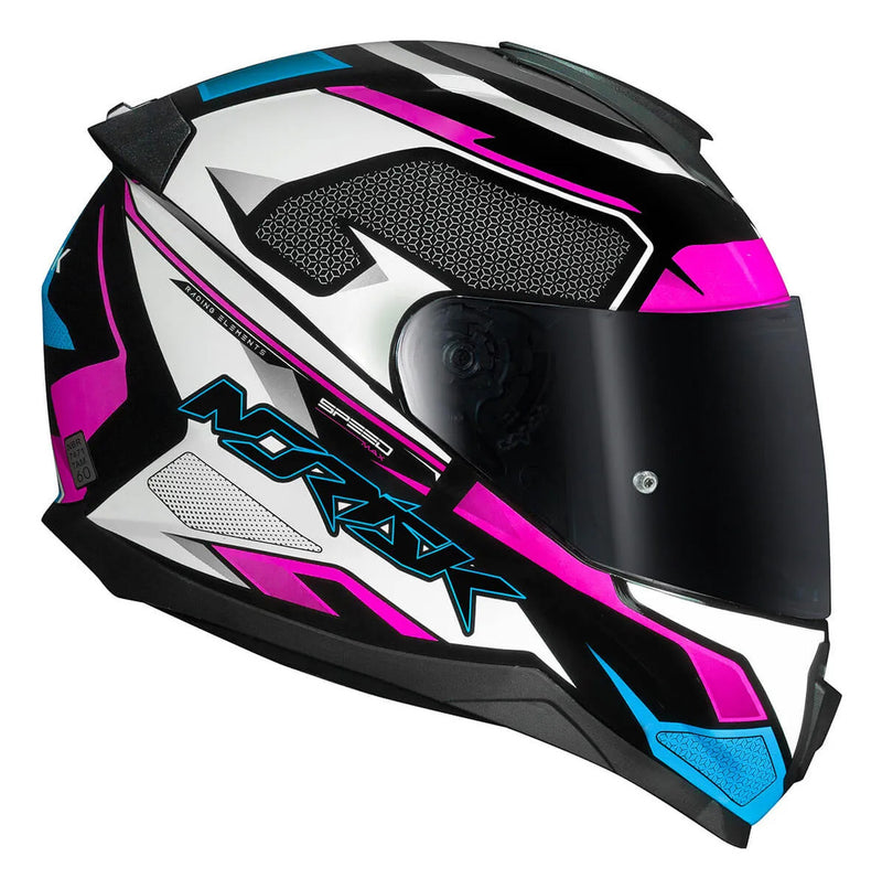 Capacete Norisk Razor Speedmax Preto Branco E Rosa Feminino