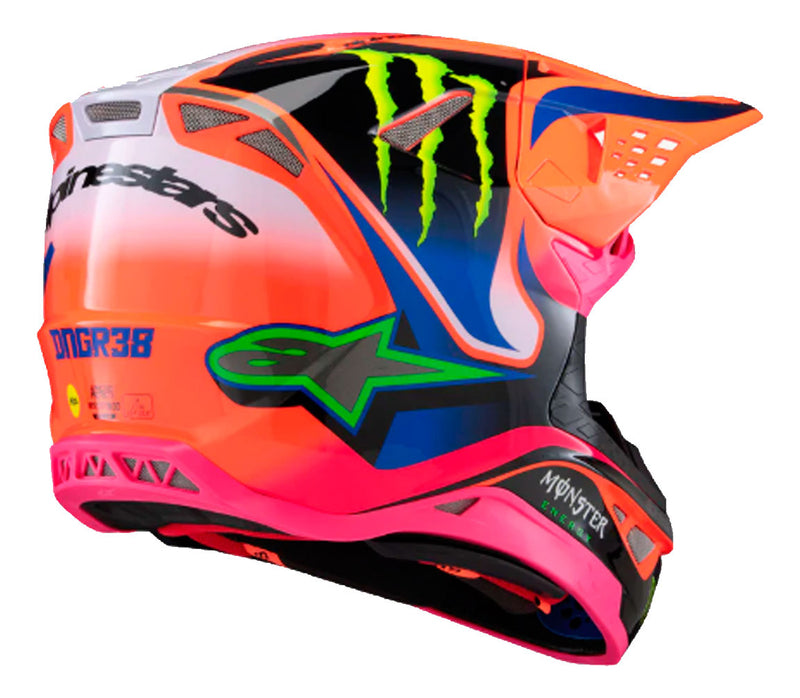 Capacete Motocross Alpinestars Sm10 Fibra De Carbono Preto