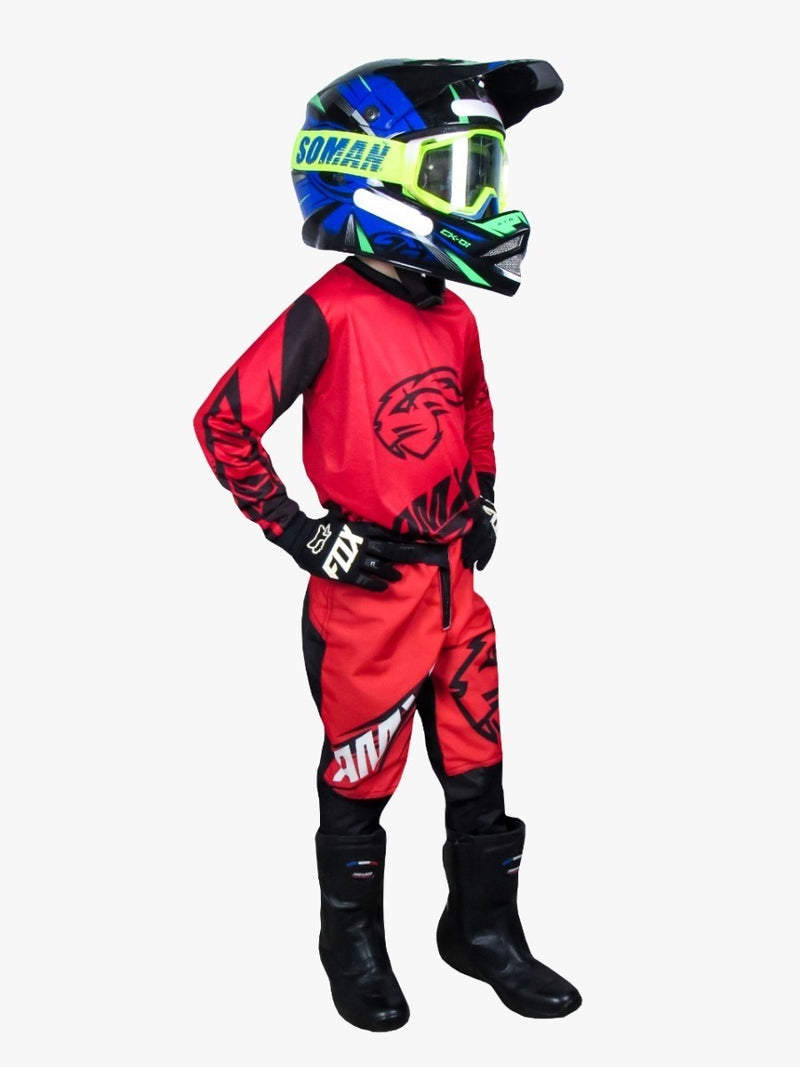 Roupa Motocross Trilha - Infantil - Calça+camisa Amx Duo Vm