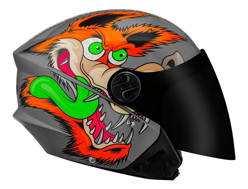 Capacete Aberto Personalizado Pro Tork New Three Coyote Fume