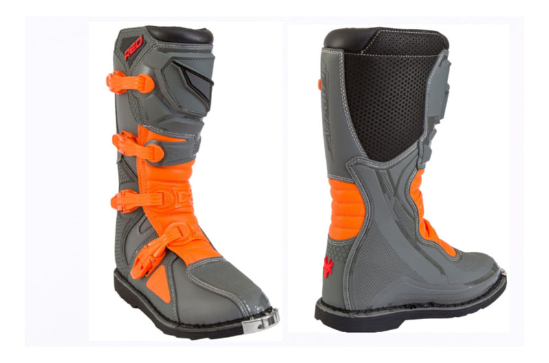 Bota Bico Aço Red Dragon Ex Motocross Trilha Enduro Laranja