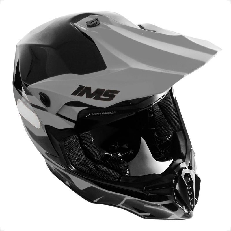 Capacete Ims Revo Cinza Preto + Óculos Motocross Trilha