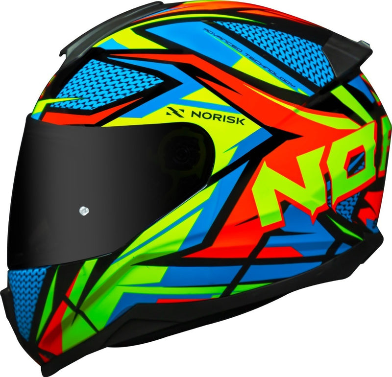 Capacete Moto Norisk Razor Ff802 Sharp Amarelo + Viseira