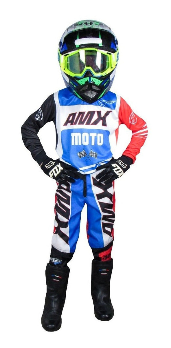 Roupa Motocross Conjunto Infantil Trilha Amx Off-road Cross