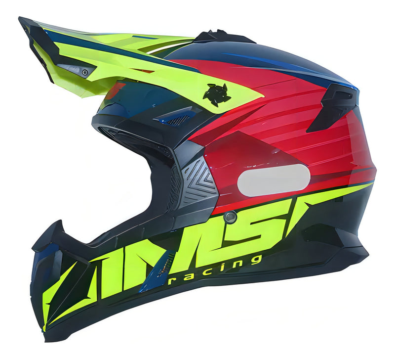 Capacete De Trilha Leve Ims Extreme Racing 56 Vermelho Azul Verde Fluorescente Motocross