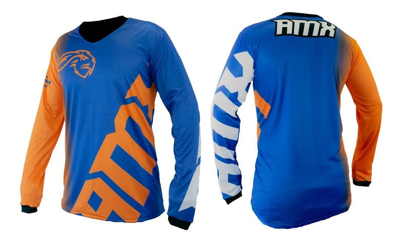 Roupa Motocross Camisa Calça Amx Classic Extreme Trilha Azul