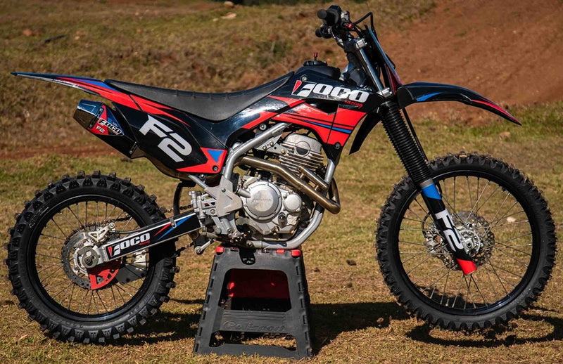 Escapamento Foco Racing Strong F2 Crf 250f Trilha Velocross