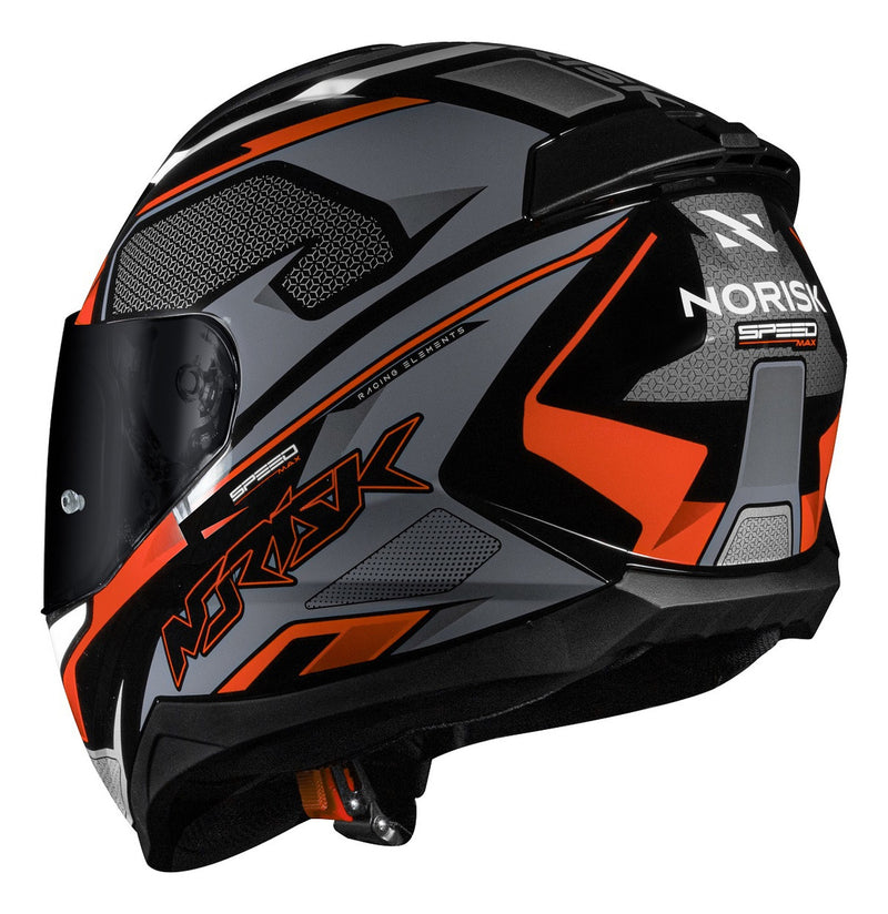 Capacete Masculino Norisk Razor Speedmax Preto Cinza Moto