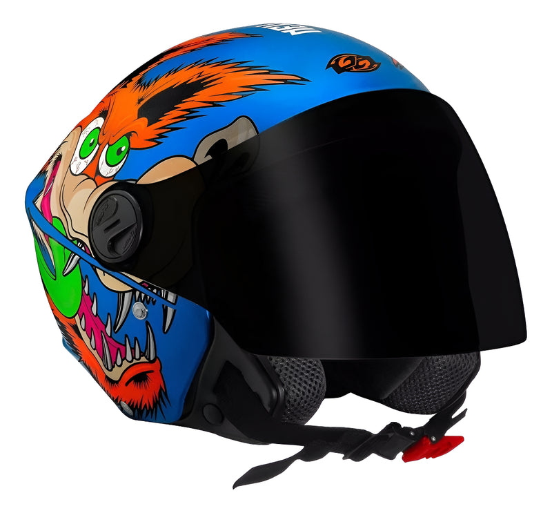 Capacete Aberto New Liberty Three Coyote Gp 88 Viseira Fumê