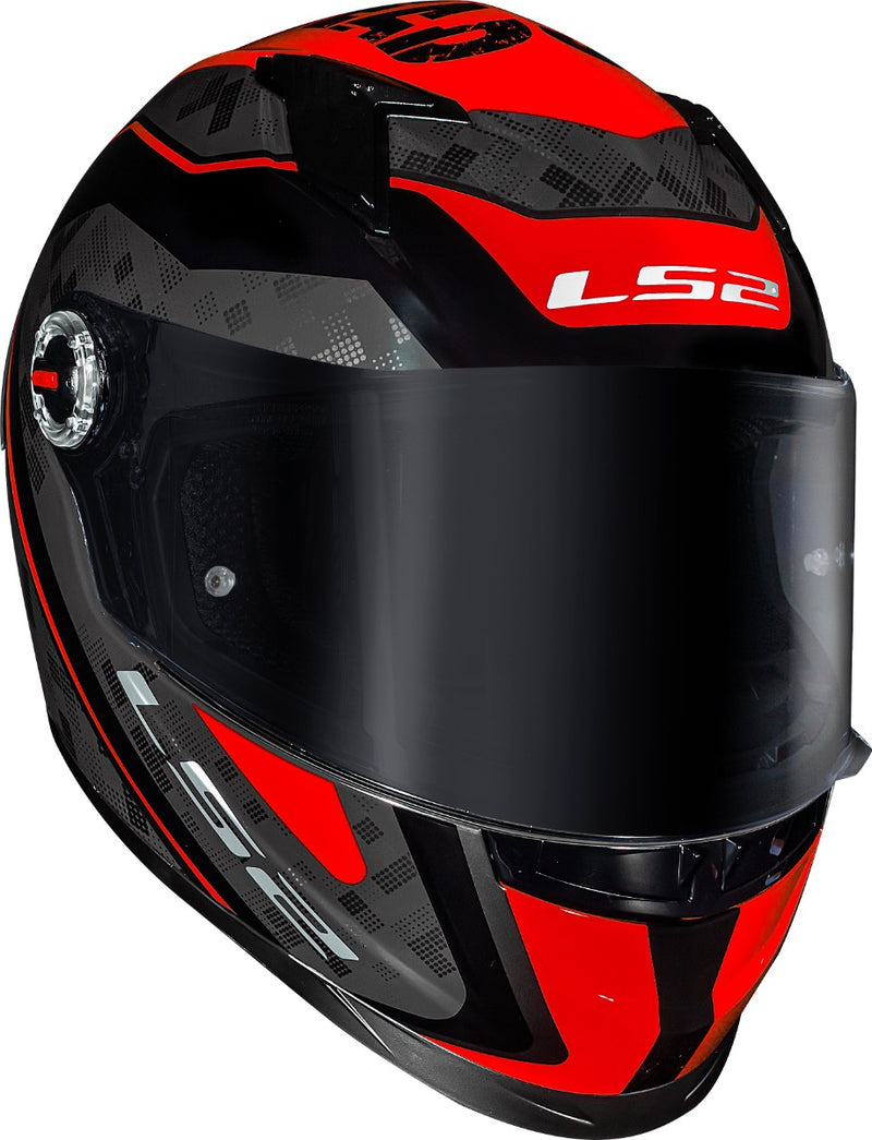 Capacete Ls2 Ff358s Striker Cinza/vermelho