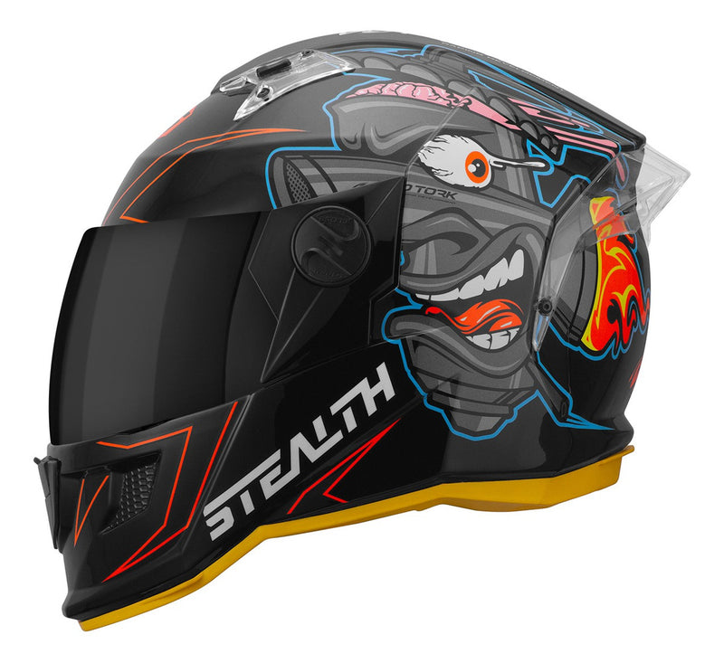 Capacete Pro Tork Stealth Carburetor Brilhante Vis. Fumê