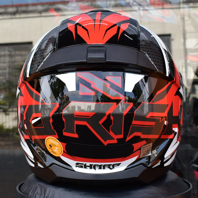 Capacete Masculino Norisk Razor Sharp Vermelho Moto Fechado