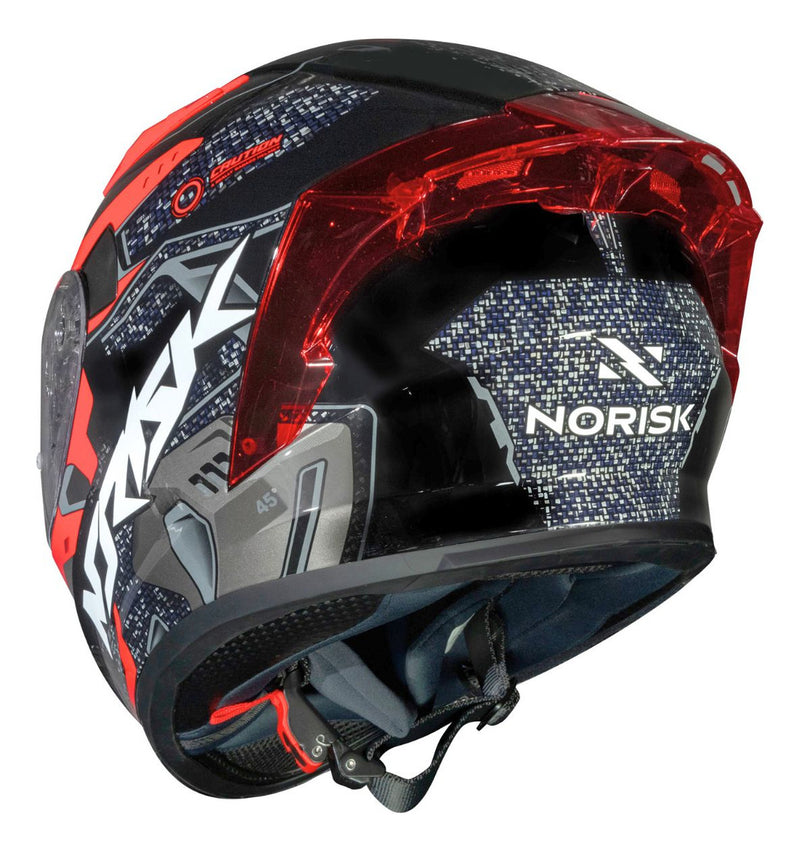 Capacete Norisk Flow Robot Vermelho + Viseira E Spoiler