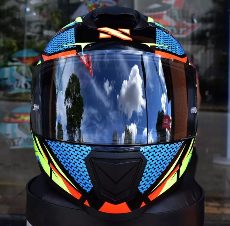 Capacete Moto Norisk Razor + Aerofólio Fumê + Vis Camaleão