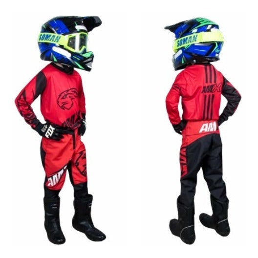 Roupa Motocross Trilha - Infantil - Calça+camisa Amx Duo Vm