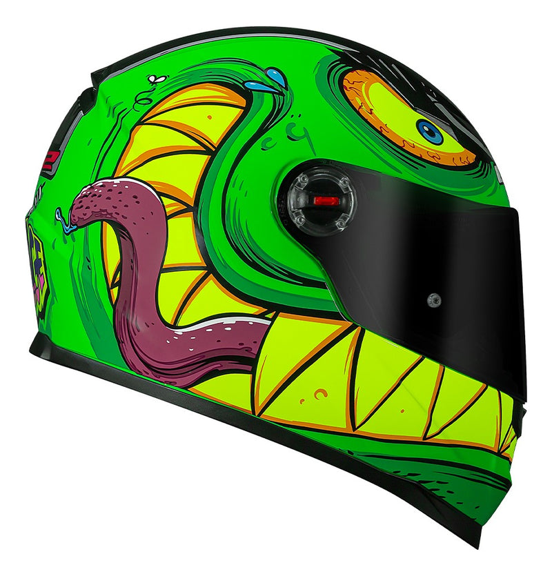 Capacete Ls2 Ff358 Rampage Verde Amarelo Colorido