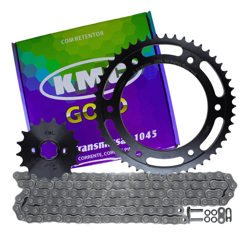 Kit Relação Transmissão Honda Nxr150 Bros 03a08 C/ Reten Kmc