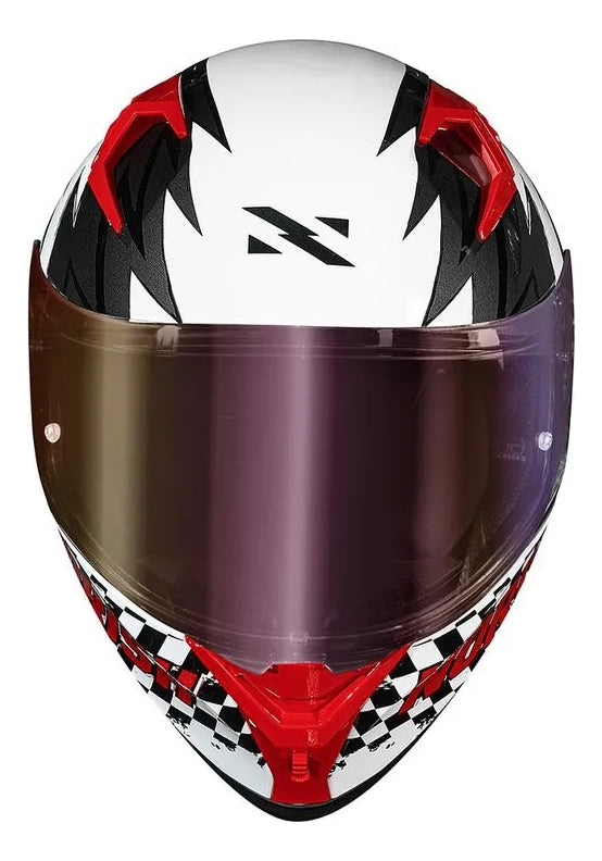 Capacete Norisk Flow Daytona Branco Vermelho