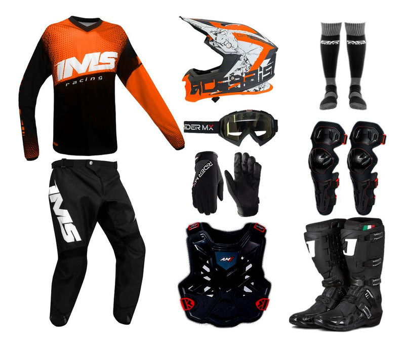 Kit Equipamento Motocross Protork Insane Jett Amx Ims Oferta