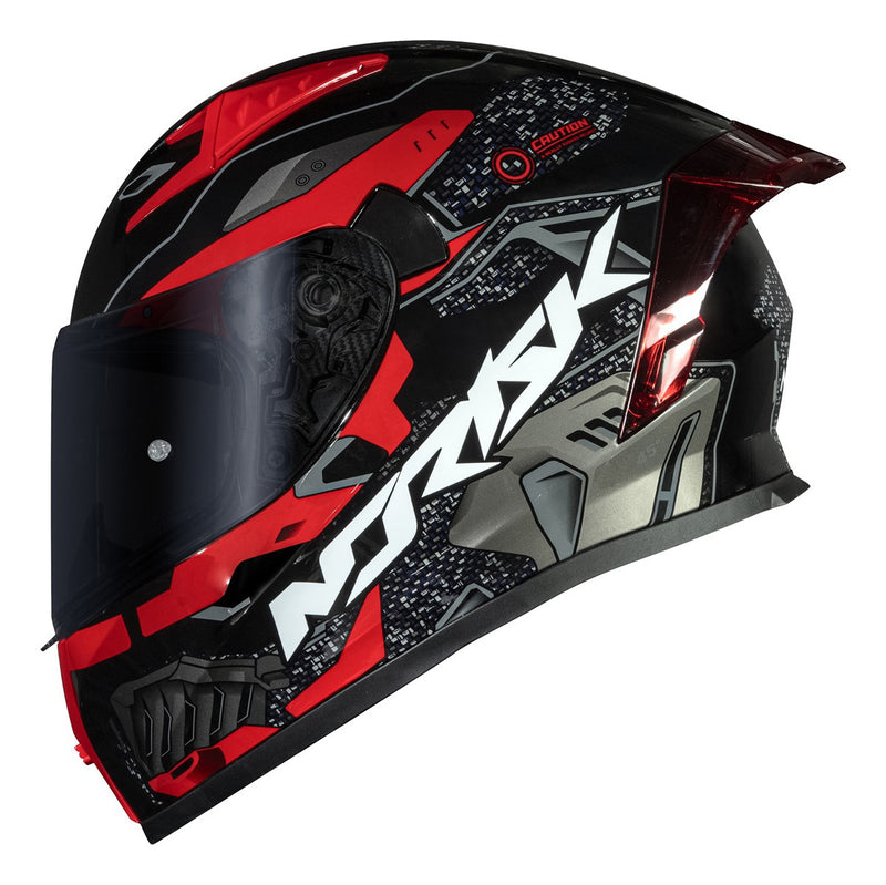 Capacete Moto Masculino Norisk Flow Robot Vermelho +viseira