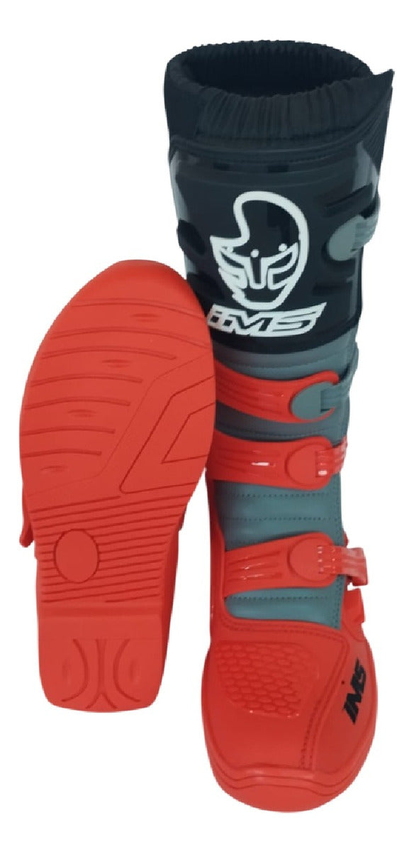 Bota Motocross Trilha Enduro Off Road Ims Revo Vermelha 2025