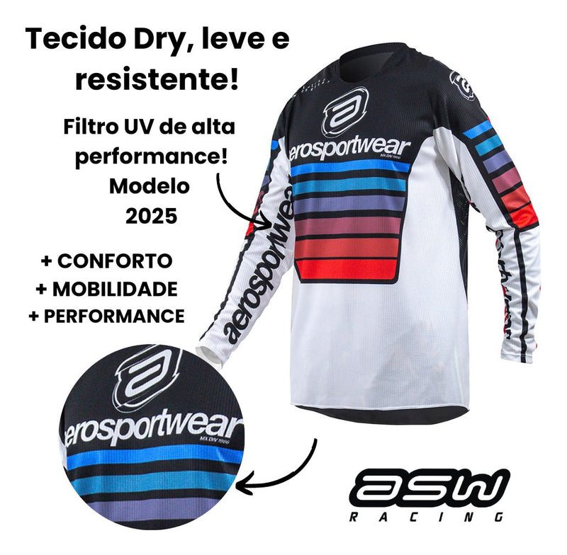 Conjunto Roupa Kit Trilha Motocross Asw Image Relay 25 Mx