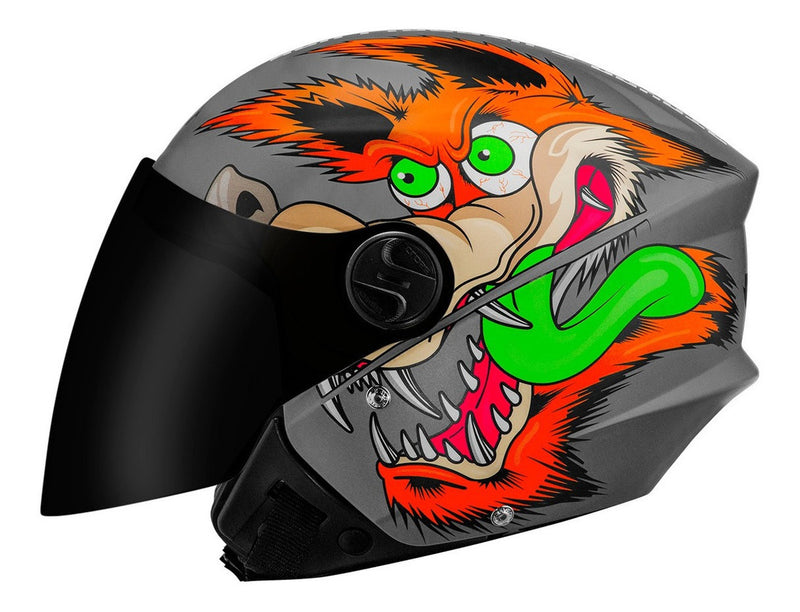 Capacete Aberto Personalizado Pro Tork New Three Coyote Fume