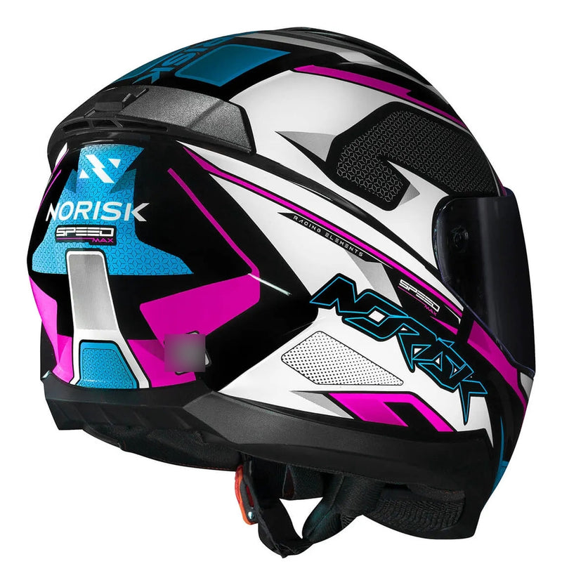 Capacete Norisk Razor Speedmax Preto Branco E Rosa Feminino