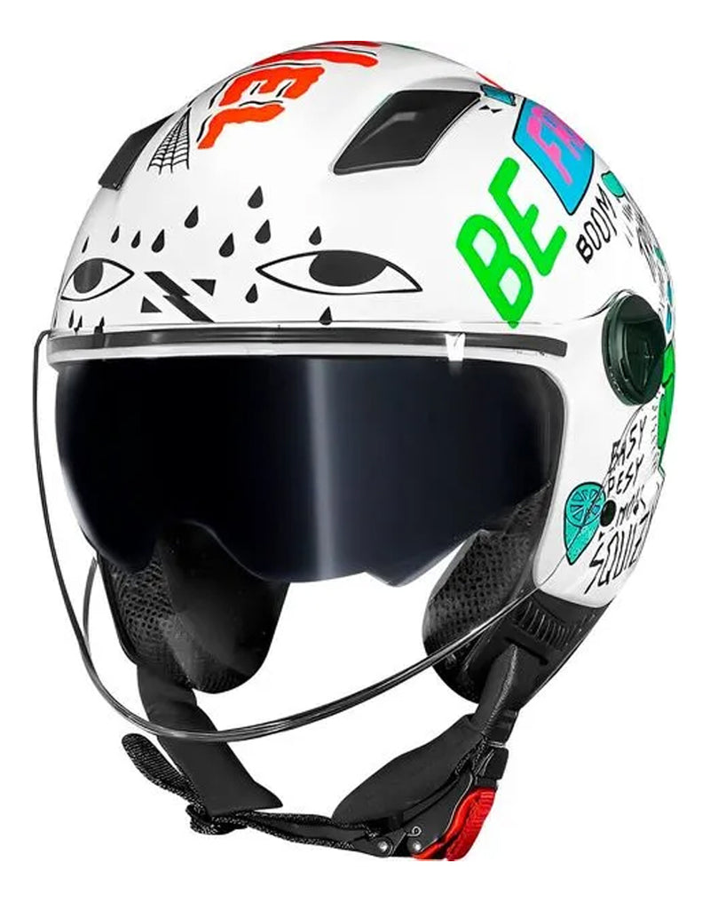 Capacete Norisk Orion Sv Free Branco E Preto Estiloso Flex