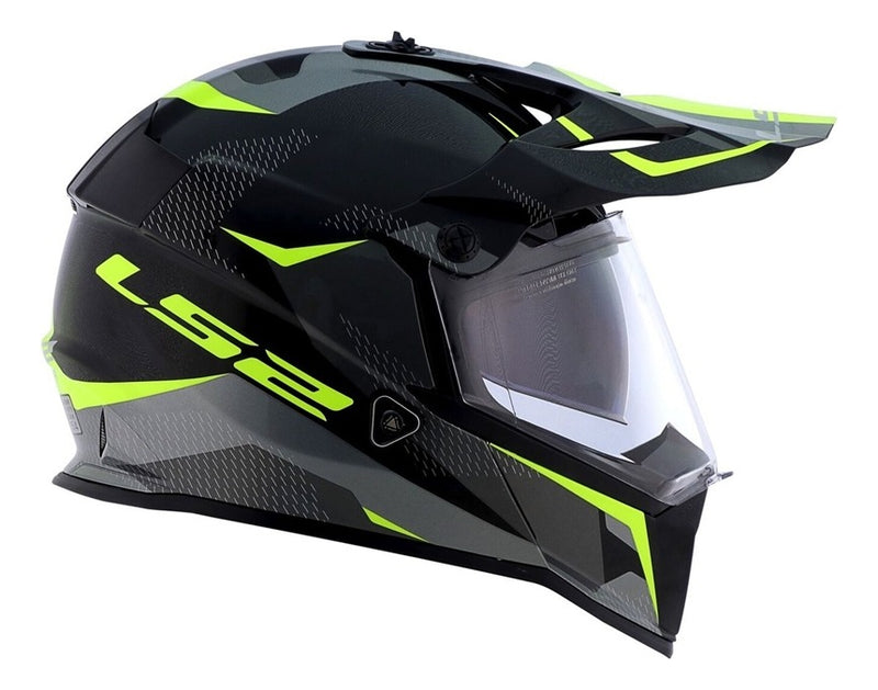 Capacete Ls2 Mx436 Pioneer Evo Element Preto Fosco Titanium