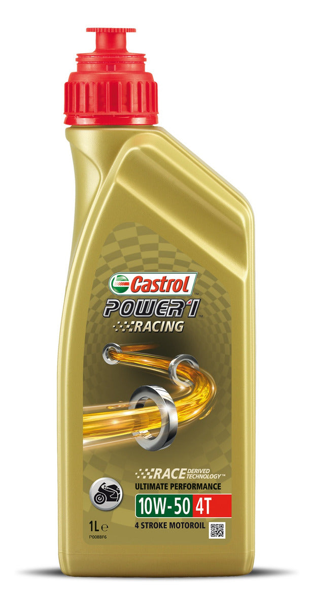 Óleo Castrol Moto Sintético 4t 10w50 Sn Power 1 Racing 1 Lt