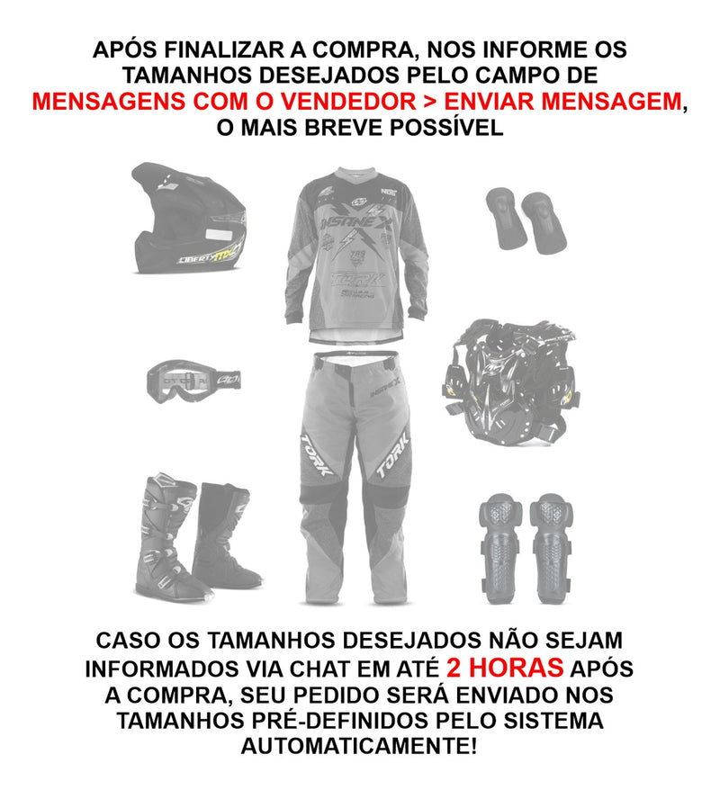 Kit Trilha Equipamento Off Road Motocross Insane X Pro Tork1