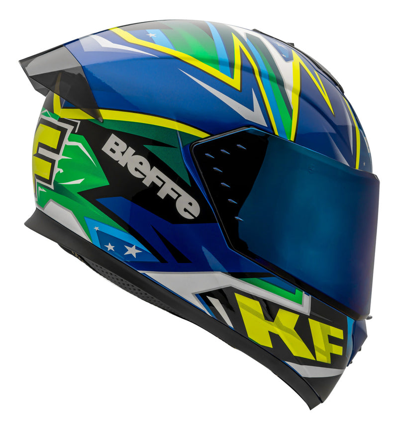 Capacete Moto Bieffe B12 Viseira Extra Colorida