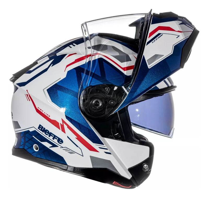 Capacete Escamoteavel Bieffe B-dynamic C/ Óculos Solar Azul