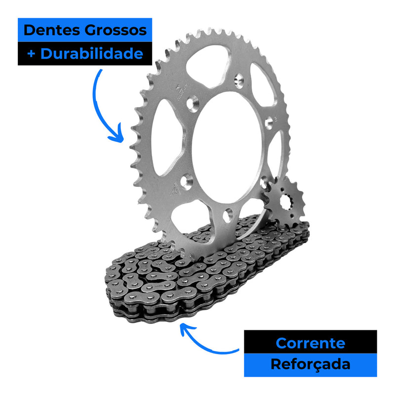 Kit Relação Crf 230 Todos Os Anos Corrente/coroa/pinhão