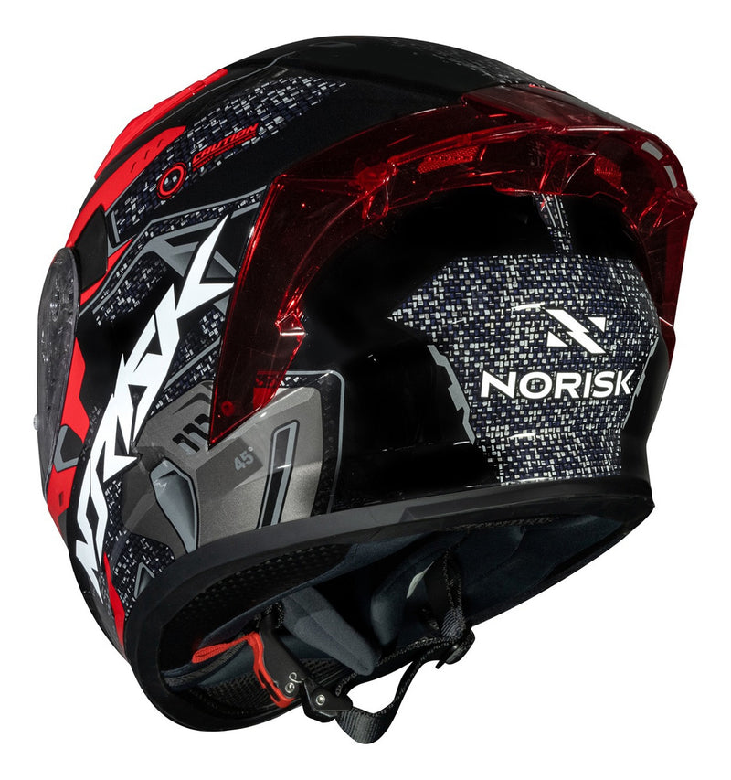 Capacete Moto Masculino Norisk Flow Robot Vermelho +viseira