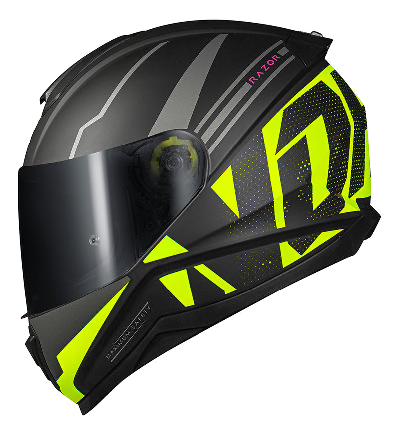 Capacete Norisk Razor Full + Viseira Fumê E Aerofólio Preto