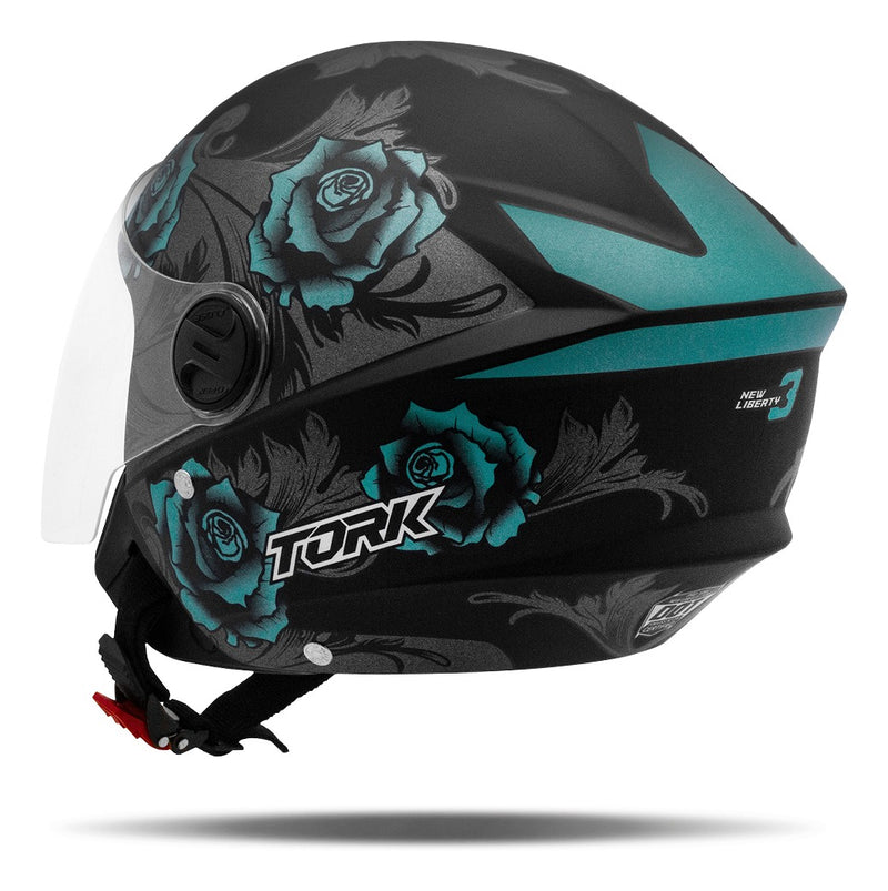 Capacete Aberto Feminino Pro Tork New Three Flowers Fosco