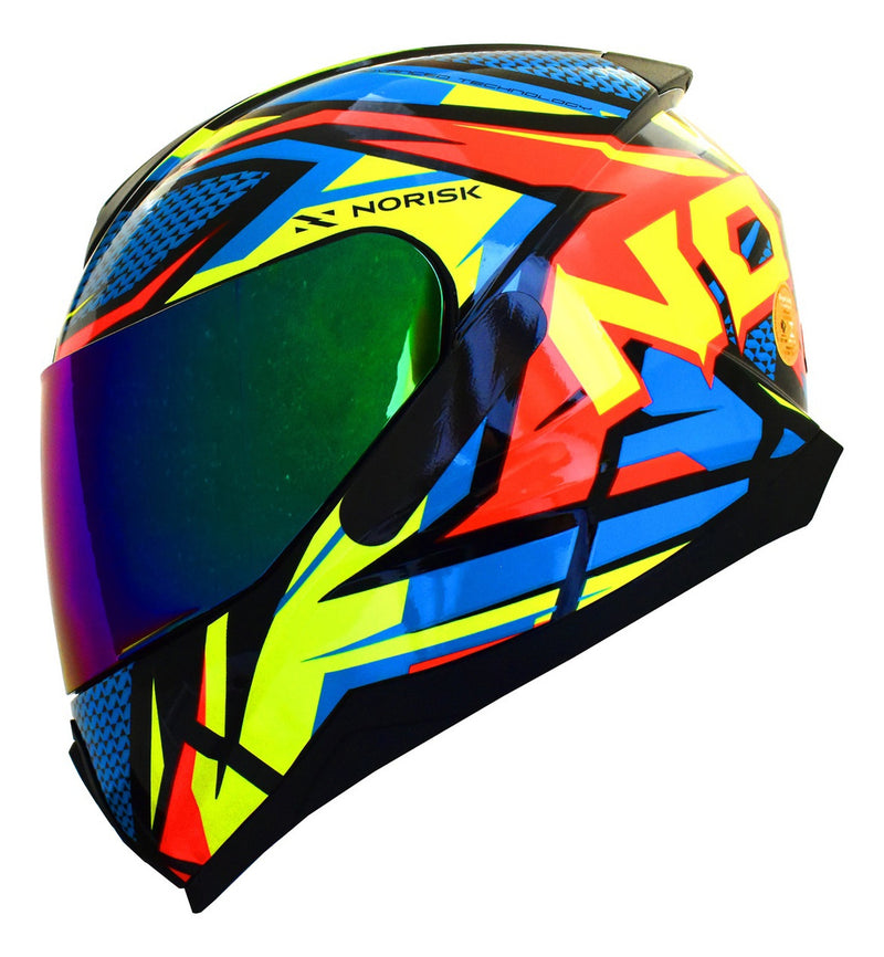 Capacete Masculino Norisk Razor Sharp Moto Viseira Camaleão