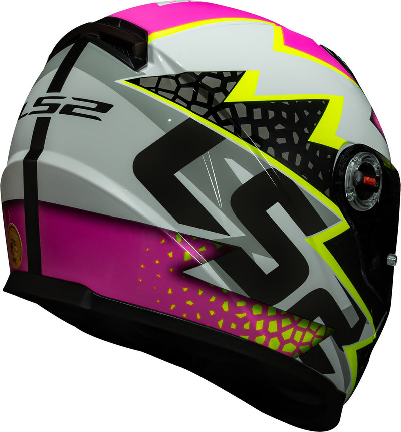 Capacete Ls2 Ff358 Classic Speedy Branco Rosa