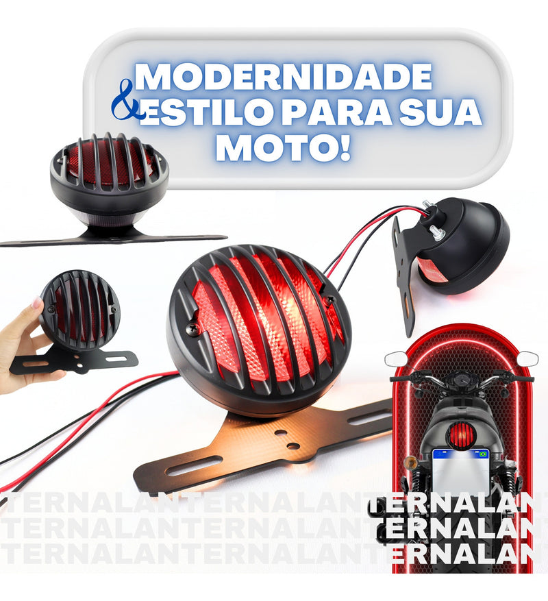 Lanterna Suporte Placa Moto Universal Custom Cafe Racer