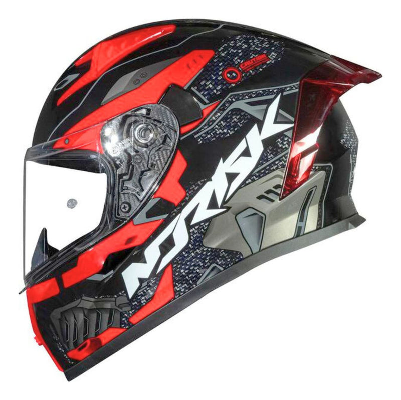 Capacete Norisk Flow Robot Vermelho + Viseira E Spoiler