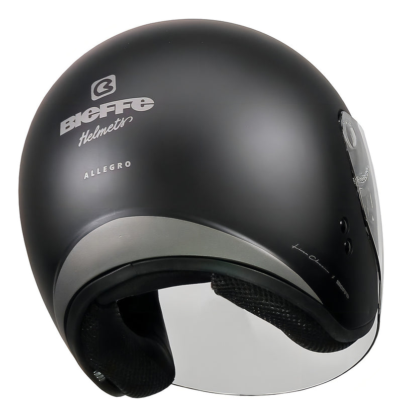 Capacete Moto Bieffe Allegro Classic Aberto Cor Preto Fosco com Grafite Tamanho do capacete 56