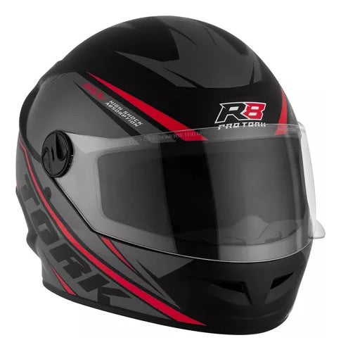 Capacete Moto Pro Tork R8 Fechado Viseira 2 Mm Com Nf