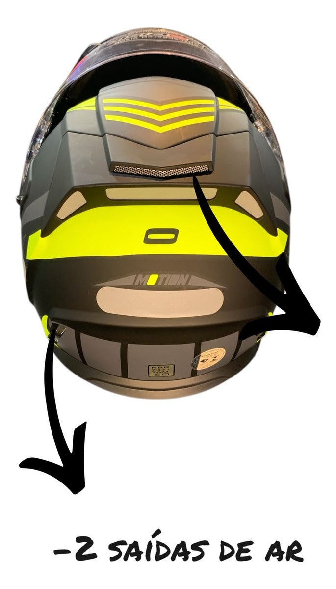 Capacete Norisk Ff345 Motion Escamoteável Com Óculos N60