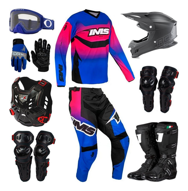 Equipamento Trilha Motocross Asw Ims Protork Roupa Completo